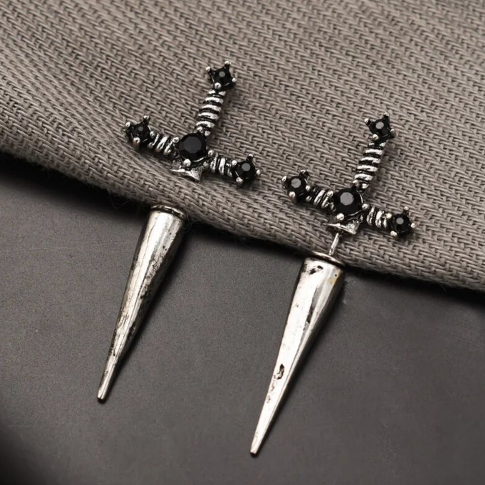 GOTHIC SWORD EARRINGS (PAIR)